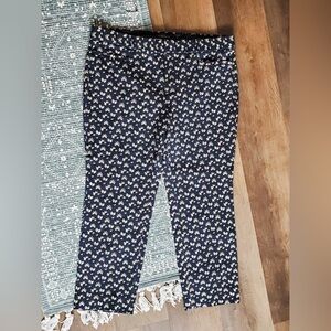 Navy Print Pants